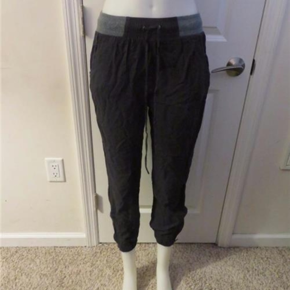 LIFE IN PROGRESS NAVY/GRAY HAREM PANTS - SIZE M
